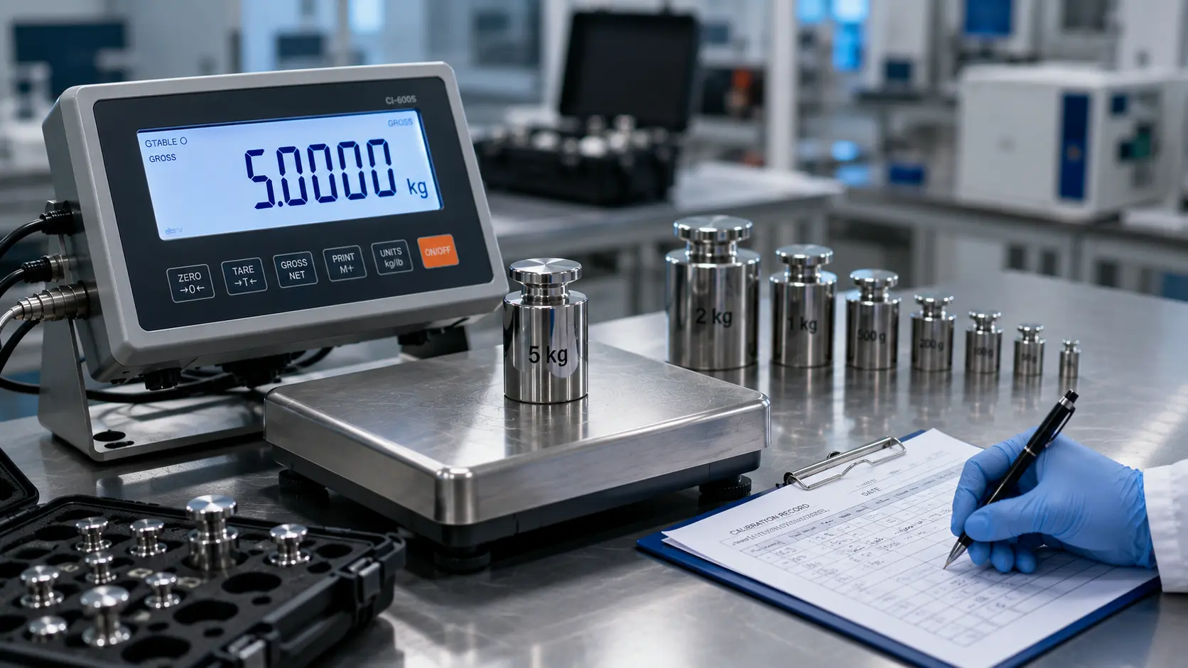 how to calibrate a weight indicator