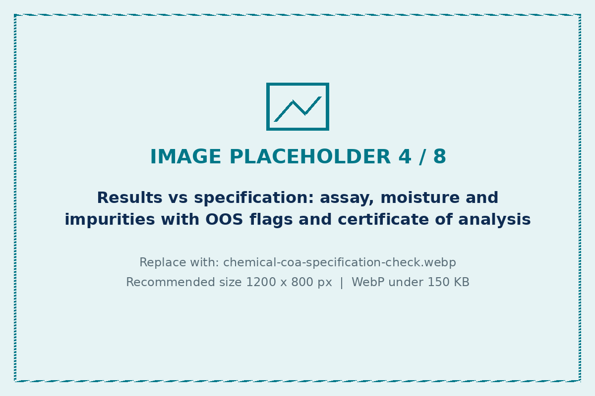 Certificate of analysis and automatic out-of-specification checks for chemical labs