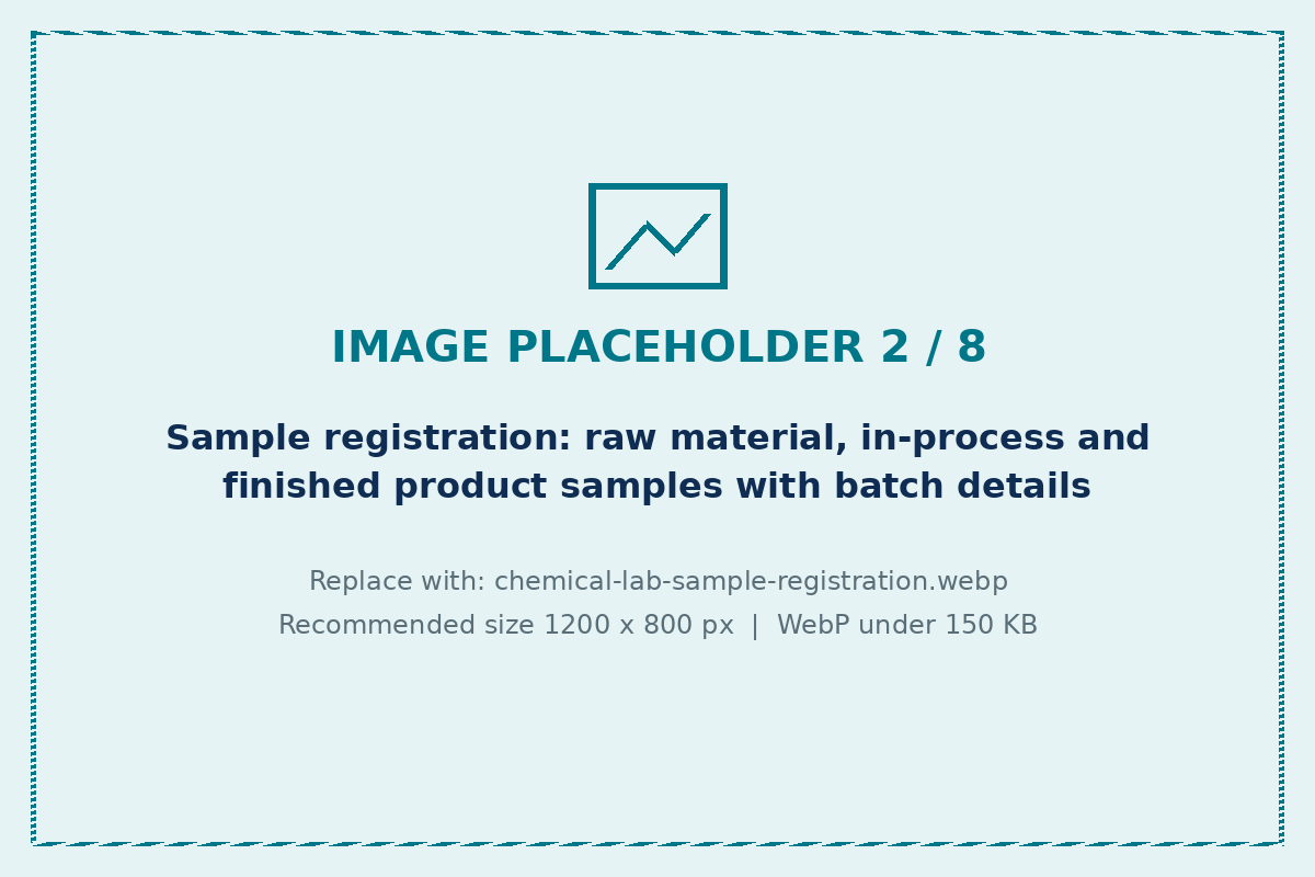Chemical sample registration and chain of custody in LIMS