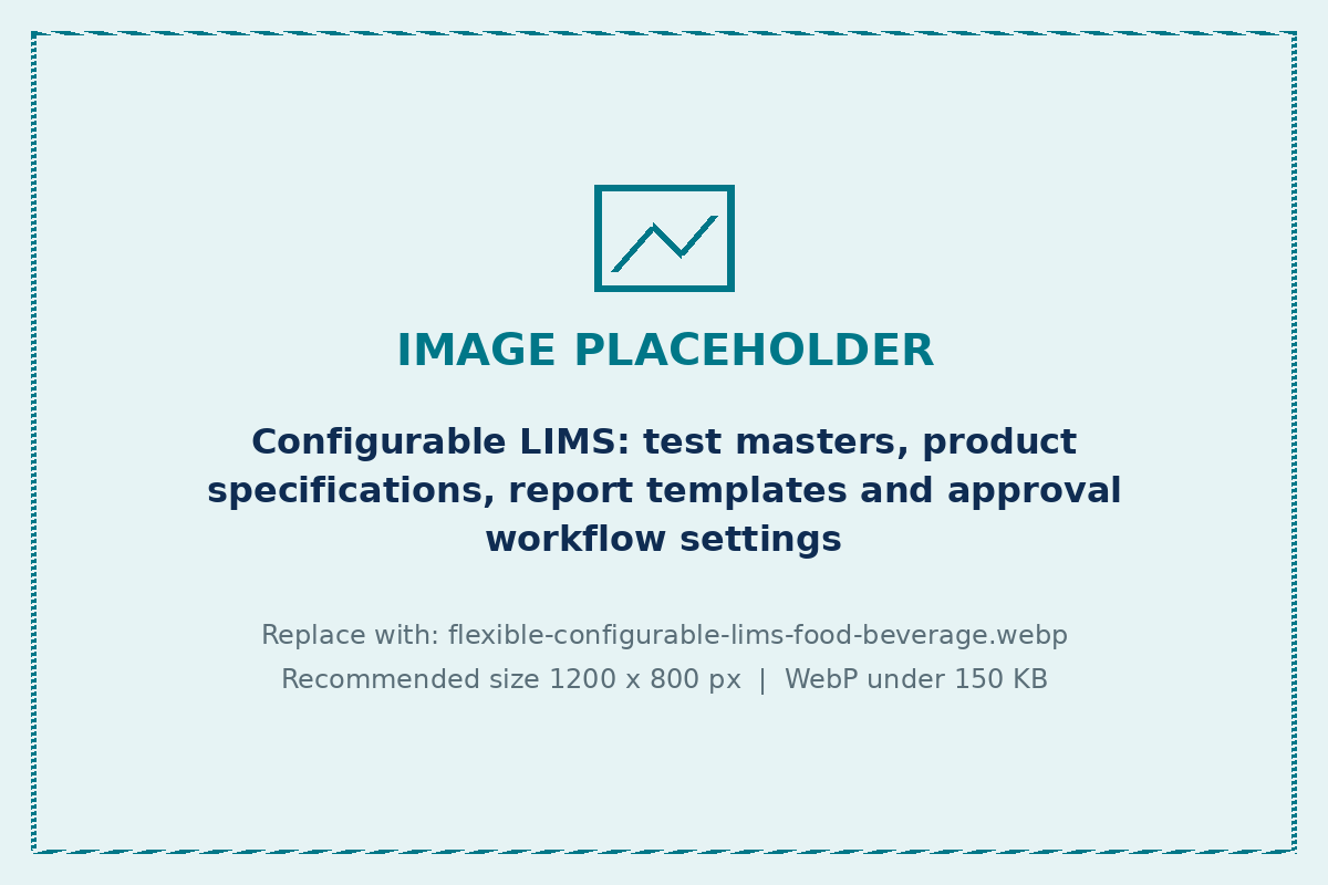 Flexible and configurable LIMS software for food and beverage labs