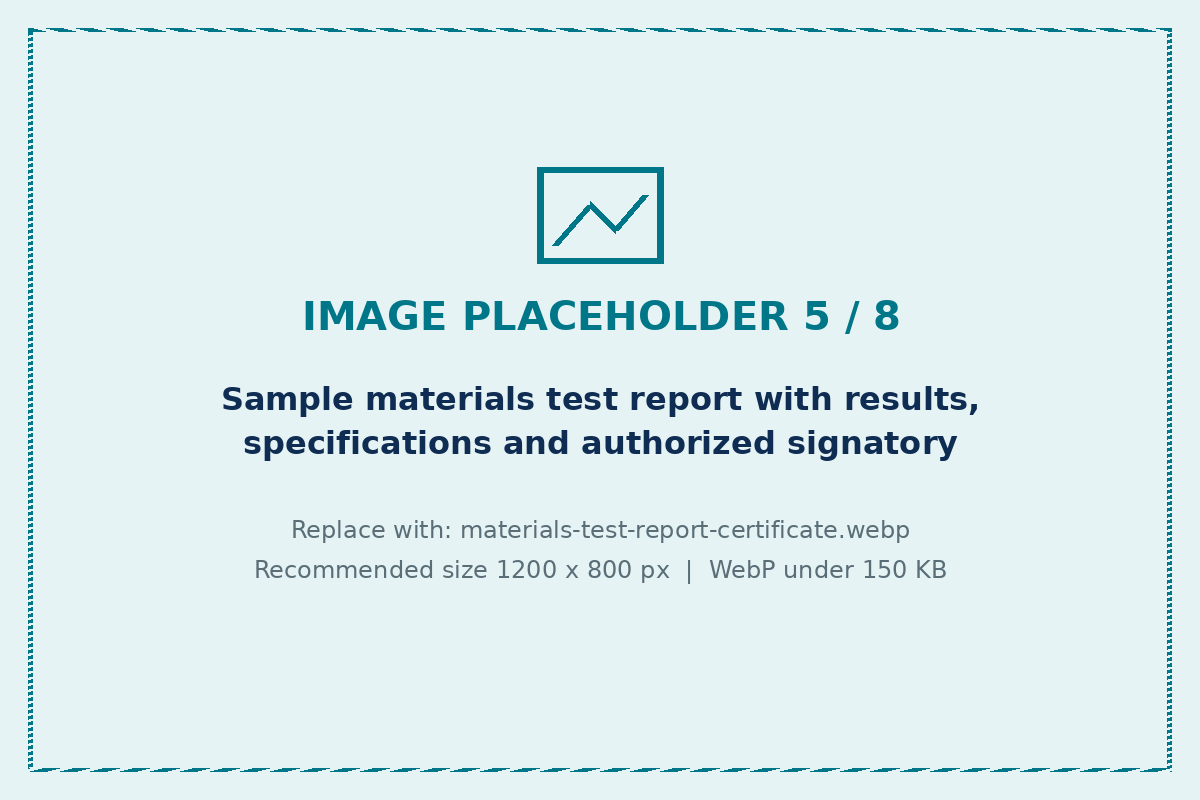 Instant materials test report generated by Zeptac LIMS