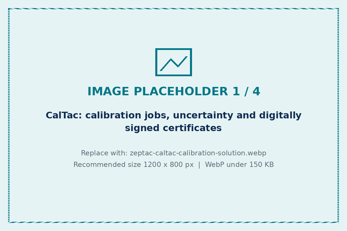 CalTac calibration management software solution by Zeptac